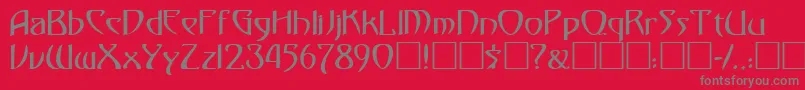 Klingondagger Font – Gray Fonts on Red Background