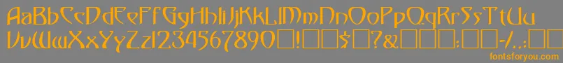 Klingondagger Font – Orange Fonts on Gray Background