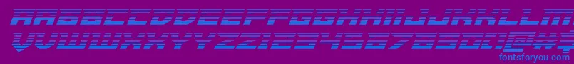 Paladinsgrad-fontti – siniset fontit violetilla taustalla