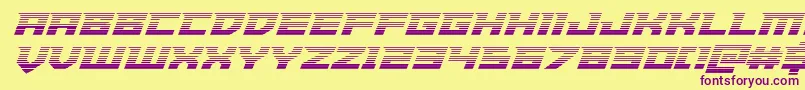 Paladinsgrad-fontti – violetit fontit keltaisella taustalla