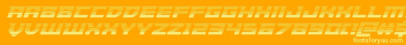 Paladinsgrad-fontti – keltaiset fontit oranssilla taustalla