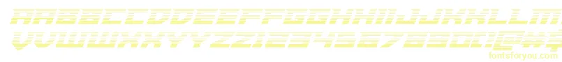 フォントPaladinsgrad – 白い背景に黄色の文字