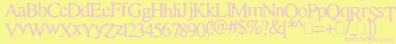 TimesAndTimesAgain Font – Pink Fonts on Yellow Background