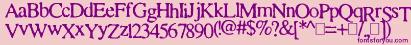 TimesAndTimesAgain Font – Purple Fonts on Pink Background