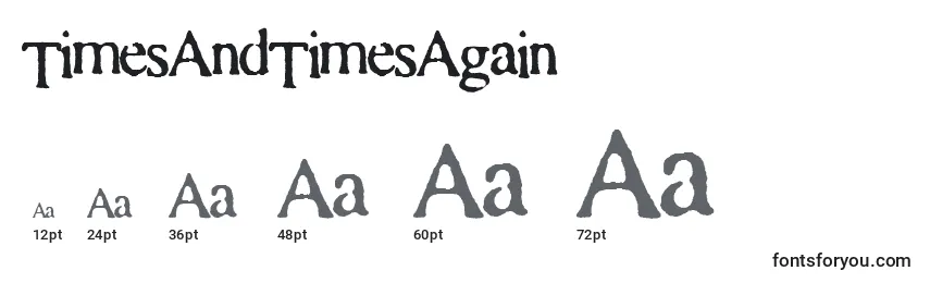 Размеры шрифта TimesAndTimesAgain