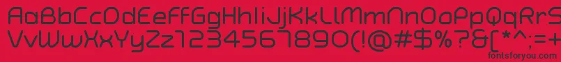 TypoAngularRoundedRegularDemo Font – Black Fonts on Red Background