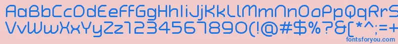 TypoAngularRoundedRegularDemo Font – Blue Fonts on Pink Background