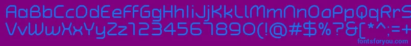 TypoAngularRoundedRegularDemo Font – Blue Fonts on Purple Background