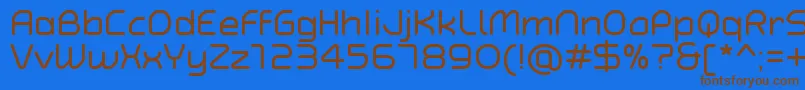 TypoAngularRoundedRegularDemo Font – Brown Fonts on Blue Background