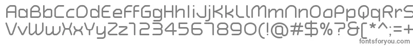 TypoAngularRoundedRegularDemo-fontti – harmaat kirjasimet valkoisella taustalla