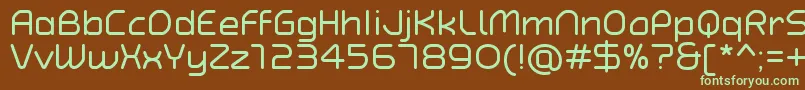 TypoAngularRoundedRegularDemo Font – Green Fonts on Brown Background