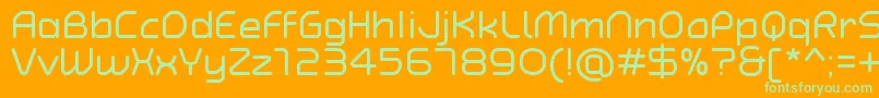 TypoAngularRoundedRegularDemo Font – Green Fonts on Orange Background