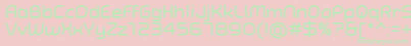 TypoAngularRoundedRegularDemo Font – Green Fonts on Pink Background