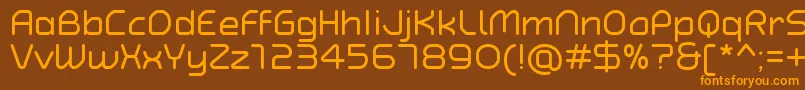 TypoAngularRoundedRegularDemo Font – Orange Fonts on Brown Background