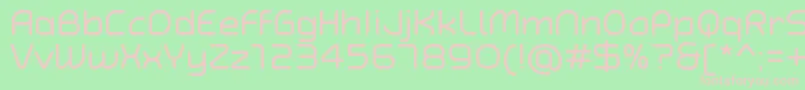 TypoAngularRoundedRegularDemo Font – Pink Fonts on Green Background