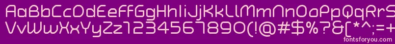 TypoAngularRoundedRegularDemo Font – Pink Fonts on Purple Background