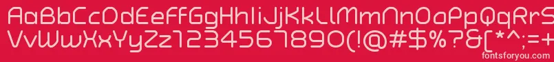 TypoAngularRoundedRegularDemo-Schriftart – Rosa Schriften auf rotem Hintergrund