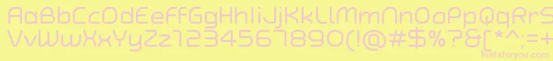 TypoAngularRoundedRegularDemo Font – Pink Fonts on Yellow Background