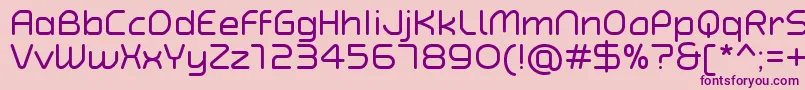 Saiba mais sobre a fonte TypoAngularRoundedRegularDemo Fonte TypoAngularRoundedRegularDemo – fontes roxas em um fundo rosa