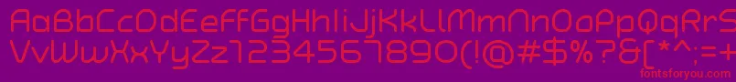 TypoAngularRoundedRegularDemo Font – Red Fonts on Purple Background