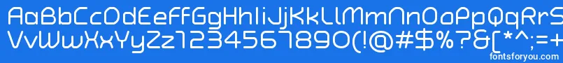 TypoAngularRoundedRegularDemo-fontti – valkoiset fontit sinisellä taustalla