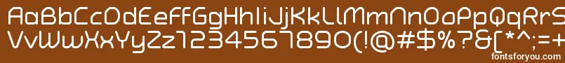 TypoAngularRoundedRegularDemo Font – White Fonts on Brown Background