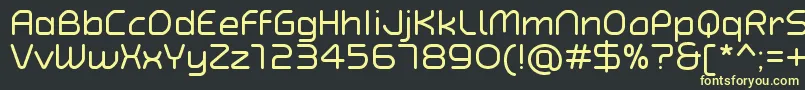 TypoAngularRoundedRegularDemo Font – Yellow Fonts on Black Background