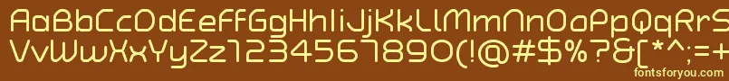 TypoAngularRoundedRegularDemo Font – Yellow Fonts on Brown Background
