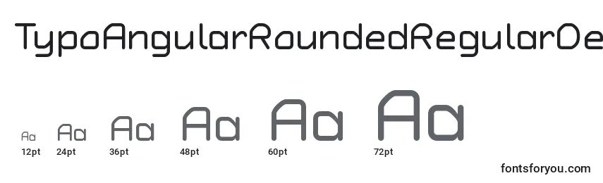 Größen der Schriftart TypoAngularRoundedRegularDemo