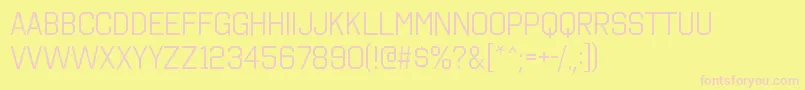 OctincollegebkRegular Font – Pink Fonts on Yellow Background