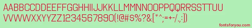 OctincollegebkRegular Font – Red Fonts on Green Background