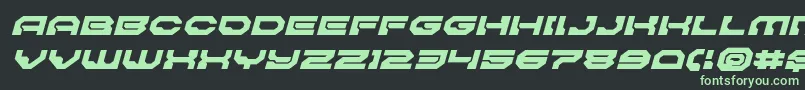 Pulsarclasssolidexpandital Font – Green Fonts on Black Background