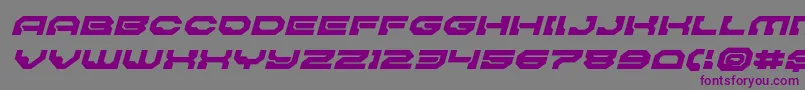 Pulsarclasssolidexpandital-Schriftart – Violette Schriften auf grauem Hintergrund