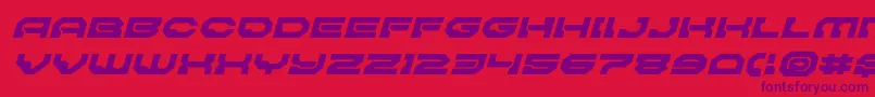 Pulsarclasssolidexpandital Font – Purple Fonts on Red Background