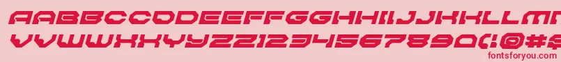 Pulsarclasssolidexpandital Font – Red Fonts on Pink Background