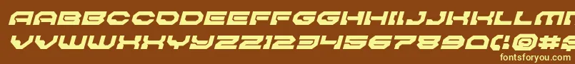 Pulsarclasssolidexpandital Font – Yellow Fonts on Brown Background