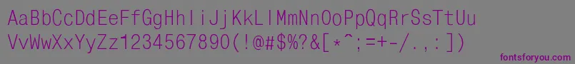 MonocondensedRegular Font – Purple Fonts on Gray Background