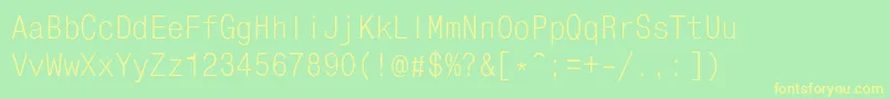 More about MonocondensedRegular Font MonocondensedRegular Font – Yellow Fonts on Green Background