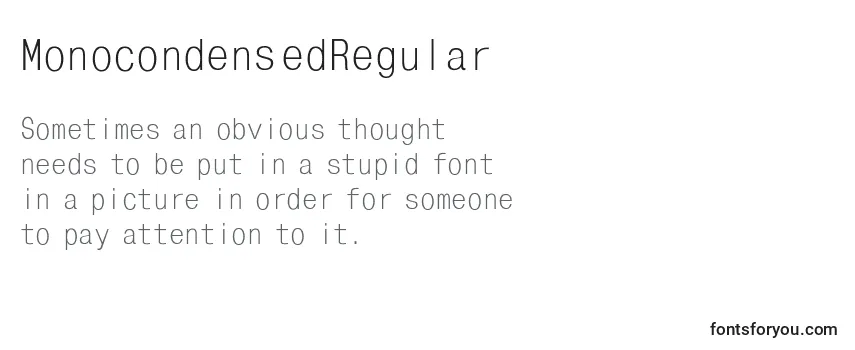 MonocondensedRegular Font