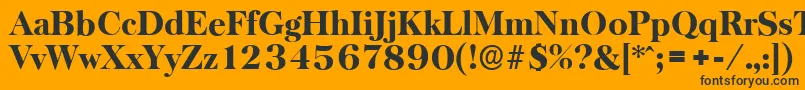 BaskervilleserialHeavyRegular Font – Black Fonts on Orange Background