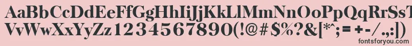 BaskervilleserialHeavyRegular Font – Black Fonts on Pink Background