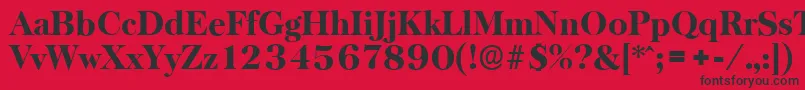 BaskervilleserialHeavyRegular Font – Black Fonts on Red Background