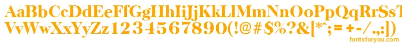 BaskervilleserialHeavyRegular Font – Orange Fonts on White Background