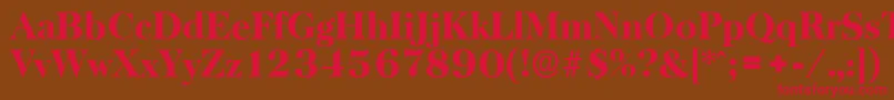 BaskervilleserialHeavyRegular Font – Red Fonts on Brown Background