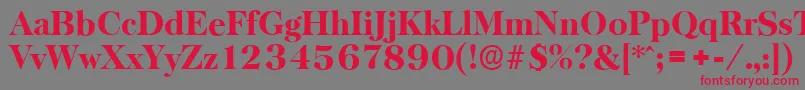 BaskervilleserialHeavyRegular Font – Red Fonts on Gray Background
