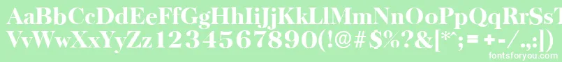 BaskervilleserialHeavyRegular Font – White Fonts on Green Background