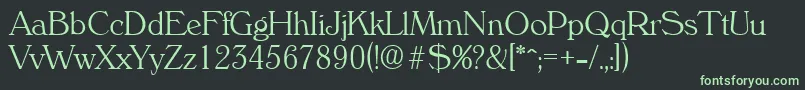Шрифт VeronaXlight – зелёные шрифты на чёрном фоне