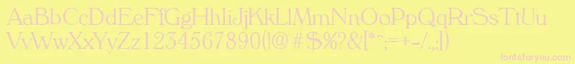 VeronaXlight Font – Pink Fonts on Yellow Background