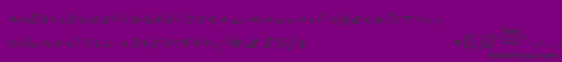 Dadsrecipe Font – Black Fonts on Purple Background