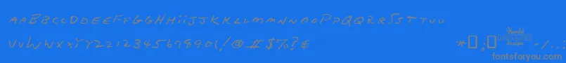 Dadsrecipe Font – Gray Fonts on Blue Background